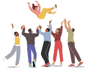 When the time was up, with positive feedback, Cathy successfully tossed eight erasers into the trash can. Her success was celebrated by the other participants in the class.