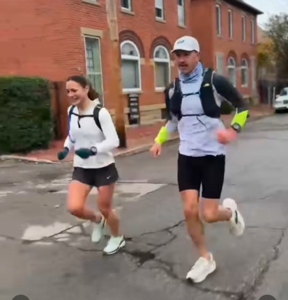 Hannah and Craig running