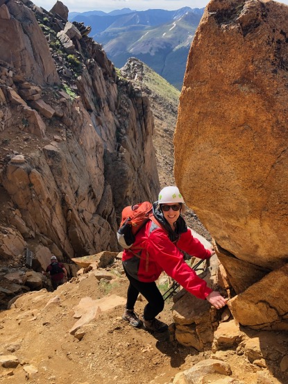 Ashley reminding us to keep climbing